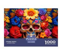 Colorful Skull Art Strong Cardboard Material Fun Interactive Activity, Ideal Gift for Birthdays And Festival Celebrations 52x38cm/1000pcs
