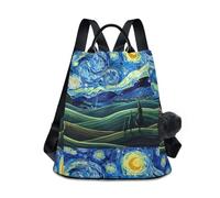 Colorful Sky Art - Zaino da donna alla moda, scomparto principale con cerniera posteriore, multi tasca per viaggi e uso quotidiano