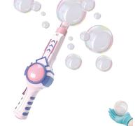 Colorful Smoke Bubble Machine & Elastic Magic Wand - Magical Smoke-Filled Bubbles, Portable & Safe Design for Parties, Outdoor Fun | Smoke Bubble Machinefor Family, Group Play (Pink)