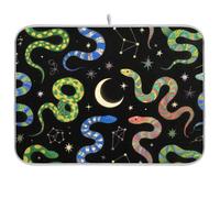 Colorful Snakes Dryer Tappetino da cucina tappetino Sotto Scolapiatti Grande Stendino Stuoia 18 x 24