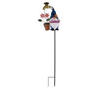Colorful Solar Stake Lights, Gnome Yard Art for Garden Decoration, Fun LED Landscape Lighting for Holidays, Perfect Addition to Backyard Pathway and Lawn for Festive Atmosphere
