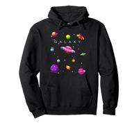 Colorful Space Planets Galaxy Graphic Design Shot Sleeve Felpa con Cappuccio
