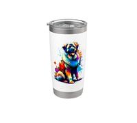 Colorful Splash Art Anatolian Shepherd Dog Kangal Bicchiere termico in acciaio inox doppia parete
