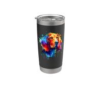Colorful Splash Art Coonhound Coon Dog Bicchiere termico in acciaio inox doppia parete