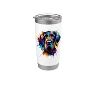 Colorful Splash Art German Wirehaired Pointer Bicchiere termico in acciaio inox doppia parete
