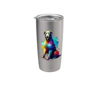 Colorful Splash Art Irish Wolfhound Bicchiere termico in acciaio inox doppia parete