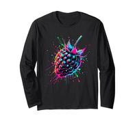 Colorful Splash Art Mora Frutto Bacca More Maglia a Manica