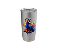 Colorful Splash Art Mouflon Wild Sheep Mouflons Bicchiere termico in acciaio inox doppia parete