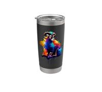 Colorful Splash Art Mouflon Wild Sheep Mouflons Bicchiere termico in acciaio inox doppia parete