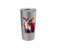Colorful Splash Art Sugar Glider Sugar Gliders Bicchiere termico in acciaio inox doppia parete