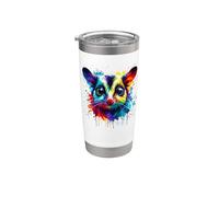 Colorful Splash Art Sugar Glider Sugar Gliders Bicchiere termico in acciaio inox doppia parete