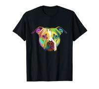 Colorful Splash Dog American Pitbull Terrier Maglietta