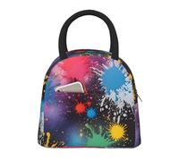 Colorful Spray Pattern Stampa Funzionalità Isolato Lunch Bag Riutilizzabile Comodo Tote Lavoro Picnic Uomini Donne