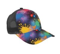 Colorful Spray Pattern Stampa Mesh Fashion Baseball Cap Convenienza Cappello Fibbia Design Misura Regolabile Uomini Donne