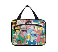 Colorful Strange Friends Hanging Custodia da viaggio per articoli da toeletta con gancio, accessori di design Borsa per la cura della pelle per Crociera Viaggio viaggio bolso para maquillaje de Mujer