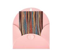 Colorful Stripes 1 Stampa Verticale Amore Fibbia Perla Carta Vacanza Biglietto di Auguri Con Buste Per Amici, Famiglia