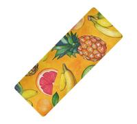 Colorful Summer Fruits stampato tappetino yoga con copertura in gomma naturale antiscivolo, con borsa tapete para ejercicio 180,3 x 66 cm per gli uomini