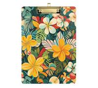 Colorful Summer Hawaiian Flowers A4 Bambini Appunti Moda Appunti Hard Board per il Primo Anno Insegnante Must Haves Dimensioni 9 x 12