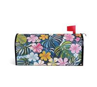Colorful Summer Hawaiian Flowers Decorativo magnetico casella di posta copre per l'estate carino natale magnetico copertura cassetta postale formato standard Caja de correos