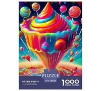 Colorful Sweets Puzzle 1000 Pezzi Candyland - Cartone Di Alta Qualità, Design Rilassante, Poster Da Appendere, Confezione Regalo - 38x26cm/1000pcs