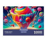 Colorful Sweets Puzzle 1000 Pezzi Candyland - Qualità Made in Italy, Design Artistico Rilassante, Poster Da Appendere, Confezione Lusso - 70x50cm/1000pcs