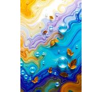 Colorful Swirls Epoxy Resin Art Journal: a GRAPH notebook for self-expression