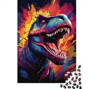 Colorful T-Rex Roar 1000 Pezzi Cartone Spesso Set Di Puzzle Jigsaw Collettori Impossibile Difficile Sfida Del Gioco Educativo 70x50cm/1000pcs