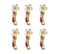 Colorful Telephone Wire Hair Bands, No Damage Soft Elastic Spiral Hair Ties, For Ponytail Holders Accessories for Women (6PCS-white)