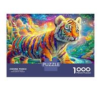 Colorful Tiger Cub in Fantasy Land Puzzle Da 1000 Pezzi The Forest King Allenamento Mentale Per Adulti E Bambini 70x50cm/1000pcs