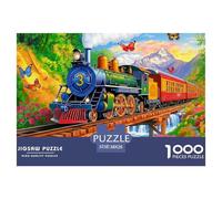 Colorful Train Journey Sturdy Thick Paper Pieces Improving Concentration, Patience And Logical Thinking in Spare Time 38x26cm/1000pcs