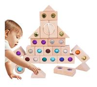 Colorful Translucent Acrylic Rainbow Stacking Block Toys 50 Pcs for Kids | Vibrant Lucite Building Bricks for Sensory and Spatial Development | Imaginative Open Ended Construction Play Set