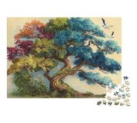 Colorful Tree Art Puzzle Da 1000 Pezzi in Cartone Riciclato Extra Spesso Per Hobbyisti Di Puzzle, Allenamento Cognitivo E Logico, Attività Di Tempo Libero Nel Weekend, Top Valutato Rapporto Qualità-P