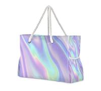 Colorful Trend Neon Fluid Robusta Tote Borsa da viaggio con tasche laterali Borsa da esterno con portabicchieri sul lato