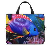 Colorful Tropical Sea Fish Laptop Sleeve Ultra-sottile, impermeabile 10 pollici borse del computer portatile, borsa protettiva portatile del computer con la cinghia della mano