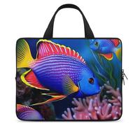 Colorful Tropical Sea Fish Laptop Sleeve Ultra-sottile, impermeabile 13 pollici borse del computer portatile, borsa protettiva portatile del computer con la cinghia della mano