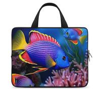 Colorful Tropical Sea Fish Laptop Sleeve Ultra-sottile, impermeabile 15 pollici borse del computer portatile, borsa protettiva portatile del computer con la cinghia della mano