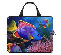 Colorful Tropical Sea Fish Laptop Sleeve Ultra-sottile, impermeabile 17 pollici borse del computer portatile, borsa protettiva portatile del computer con la cinghia della mano