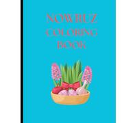 Colorful Turquoise Cover Nowruz Coloring Book for Ages 2-5