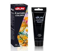 Colorful Vernice in pelle acrilica 2,5 oz Nero per pittura scarpe - Colore pelle per decorazione di borse e portafogli, cura di giacche in pelle, artigianato fai da te e personalizzazione di progetti