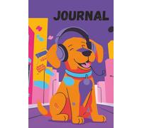 Colorful Vibrant Cartoon Dog With Headphones Journal (Notebook, Diary): Lined Notebook for Notes, Journaling, Lists, & More | Created Especially for Dog Lovers | 6x9 inches | 120 pages