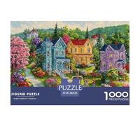 Colorful Village Homes Premium Paper Interlocking Design, Ideal Hobby for Stress Relief, Relaxation And Home Entertainment 38x26cm/1000pcs