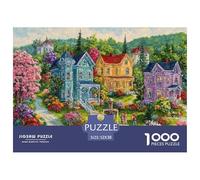 Colorful Village Homes Securely Fitted Pieces Suitable for Long Hour Relaxation, Brain Training And Personal Leisure Time 52x38cm/1000pcs