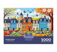 Colorful Village Street 1000 Pezzi Bundle Puzzle Puzzle Premium Cartone Qualità - Anziani Appassionati, Allenamento Concentrazione, Regalo Inaugurazione E Pause Ufficio 52x38cm/1000pcs