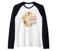 Colorful We Are The Children's Voice Save Our Children Maglia con Maniche Raglan