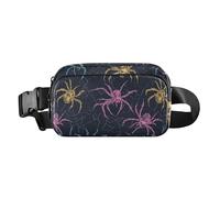 Colorful Web, borsa a tracolla alla moda per donne, uomini, adolescenti, piccola borsa a tracolla con cinghia regolabile per allenamento, corsa, escursionismo, tessuto colorato, taglia unica, Web