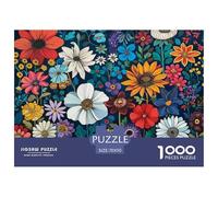 Colorful Wildflower Pattern Precise Cutting Pieces Eco Friendly Cardboard, Ideal for Stress Relief And Mental Calmness in Daily Life 70x50cm/1000pcs