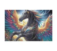 Colorful Winged Horse Puzzle 1000 Pezzi Van Gogh Per Amanti Dell'arte Splendid Celestial Critters Cartone Rigido Anti Riflesso Notte Stellata Per Decorazione Soggiorno Qualità Museale Top Vendita 1000