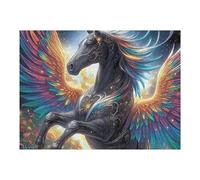 Colorful Winged Horse Rompicapo 500 Pezzi Isola Di Capri Per Adulti Splendid Celestial Critters Cartone Lucido Anti Riflesso Per Decorazione Camera Da Letto Da Passatempo Edizione Limitata 500 PCS