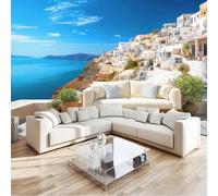 Colorfule Muralo - Moderno Natura Oceano Architettura Carta da parati 3D per cameretta dei bambini in tessuto non tessuto, per ragazze e ragazzi decorazione da parete 300 x 210 cm