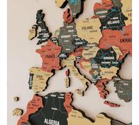 Colorfull Worlds Mappa Del Mondo In Legno Mappa Murale 3D Arte Murale Unica Decorazione Murale Per Appassionati Di Viaggi Decorazione Per Ufficio Salvia Medium